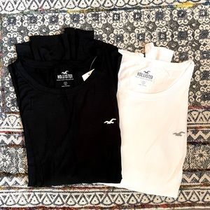 NWT Hollister Easy Crew Neck Long Sleeves T-Shirts 2 Pack
